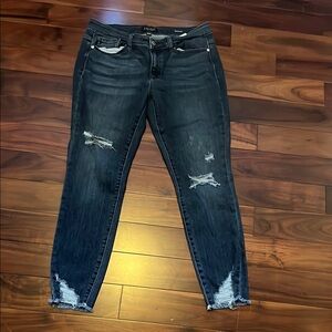 Judy Blue Skinny Distressed Blue Jeans